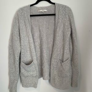 fuzzy cardigan